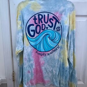 Simply Southern Pastel Tie-Dye Long Sleeve Shirt